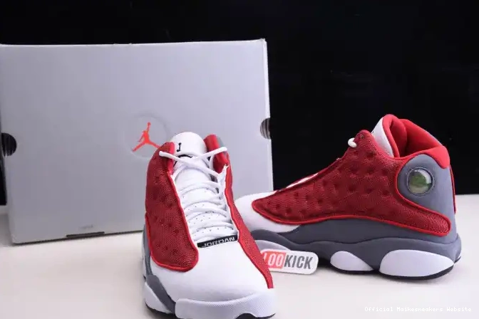 Official Maikesneakers Gym 13 Retro Jordan Flint Air 414571-600 Grey Red 0527